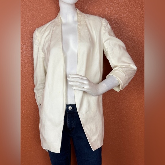 Babaton Atelier 'Keith' Off White Open Front Jacket in Espace Women's Size 6 - Picture 2 of 12